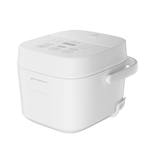 【Amazon.co.jp限定】[山善] 炊飯器 一人暮らし 3合 3種類炊き分け機能 マイコン式 低温調理 無洗米モード 保温 予約機能 ホワイト AMRC-5M(W) 1枚目 画像