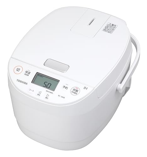 TOSHIBA(東芝) 炊飯器 5.5合 RC-10HR(W) ホワイト IH rice cooker 保温白米24時間 おかゆ 炊込み 玄米 温泉卵 1枚目 画像