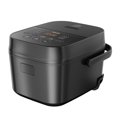 【Amazon.co.jp限定】[山善] 炊飯器 一人暮らし 5.5合 3種類炊き分け機能 マイコン式 低温調理 無洗米モード 保温 予約機能 ブラック AMRC-10M(B) 1枚目 画像