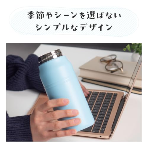 アトラス 水筒 500ml 保冷 保温 真空断熱 ステンレス マグボトル 軽量 直飲み 洗いやすい アウトドア WENS ウェンズ 530ml ストロベリー ピンク 白湯 AWPB-501STB 中間 画像