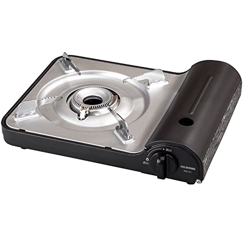 アイリスオーヤマ カセットコンロ アルミニウム チャコール アウトドア キャンプ 防災対策 卓上コンロ 鍋 すき焼き 焼肉 ホームパーティー IGC-E1-H 1枚目 画像