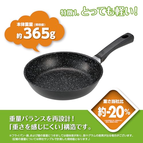 貝印 KAI 軽い 軽量 高熱効率 フライパン 20cm ガス火 IH対応 PFOA PFOS フリー KHS DW5628 中間 画像