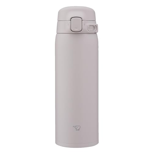 象印 水筒 480ml 【洗いやすく進化】 食洗機対応 シームレスせん 洗う点数2点のみ 軽量&コンパクト 保冷・保温 ワンタッチマグ ソフトグレージュ SU-BA48-HM 象印 水筒 480ml 洗いやすい 実物画像・外観写真