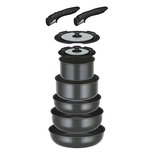 【Amazon.co.jp 限定】サーモス デュラブルシリーズ 取っ手のとれるフライパン9点セットDA IH対応 グレー KSD-9A GY サーモス デュラブルシリーズ 取っ手のとれるフライパン9点セット 実物画像・外観写真