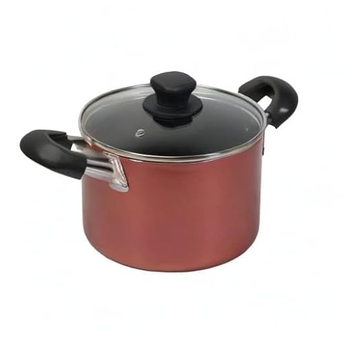 パール金属 鍋 両手鍋 寸胴鍋 18cm 深型 ガラス蓋付 IH対応 ふっ素加工 パスタ カレー 煮込 旨味 HB-6969 最後 画像