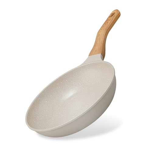 アイリスオーヤマ フライパン 24cm IH・ガス火両用 ナチュかるフライパン 軽量 食材がくっつきにくいフッ素コーティング 内側は上品なマーブル模様 SNS映えフライパン グレイッシュモカ NTL-F24MO アイリスオーヤマ フライパン 24cm 選び方 実物画像・外観写真