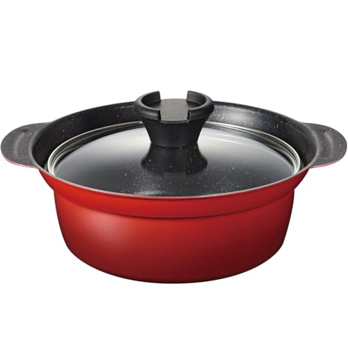 和平フレイズ 土鍋風 卓上鍋 18cm 2.1L 6号 1~2人用 IH対応 ガス PFOAフリー ふっ素樹脂加工 なごみ丈膳 RB-3197 和平フレイズ 卓上鍋 選び方 実物画像・外観写真