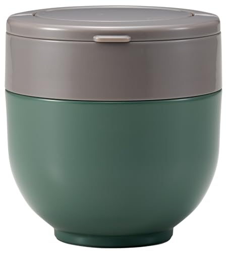 スケーター(Skater) 保温 保冷 丼ぶり ランチジャー 800ml 折りたたみハンドル付 抗菌 エバーグリーン LDNO8AG 最後 画像