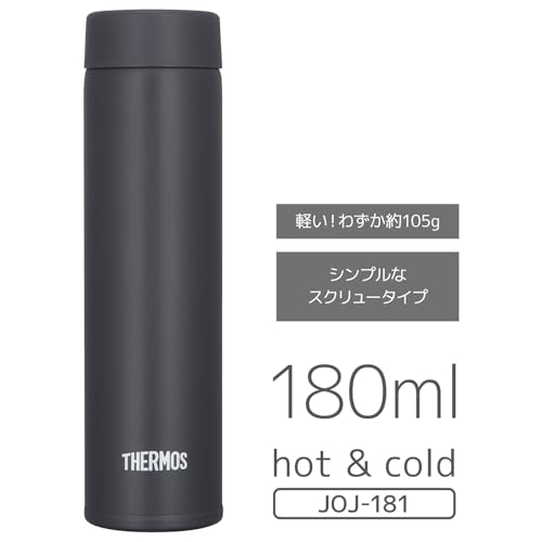 【小容量モデル】サーモス 水筒 真空断熱ポケットマグ 180ml スモークブラック JOJ-181 SMB 最後 画像