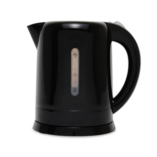 ヒロコーポレーション 1.7L たっぷり大容量 空焚き防止機能 中身が見やすい 自動 スイッチOFF お手入れ簡単 KTK-017 ブラック ヒロコーポレーション 1.7L 電気ケトル 選び方 実物画像・外観写真
