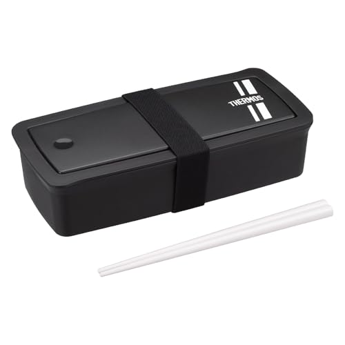 サーモス 弁当箱 フレッシュランチボックス ハシ付き 700ml ブラックシルバー DJS-701 BKSL サーモス 弁当箱 選び方 実物画像・外観写真