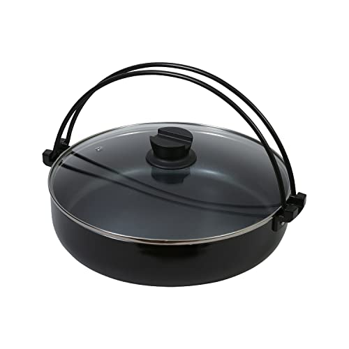 パール金属 鍋 すきやき鍋 30cm ガラス蓋付 ふっ素加工 IH対応 おうち御膳 HB-5859 パール金属 すきやき鍋 30cm 選び方 実物画像・外観写真