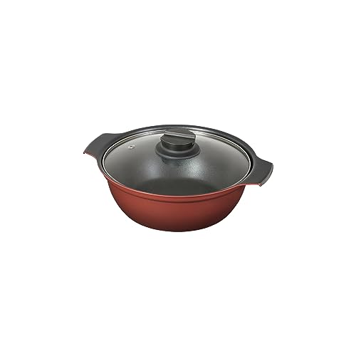 パール金属 鍋 卓上鍋 20cm ガラス蓋付 IH対応 ふっ素加工 2~3人用 旨味 HB-6963 パール金属 鍋 卓上鍋 20cm 選び方 実物画像・外観写真