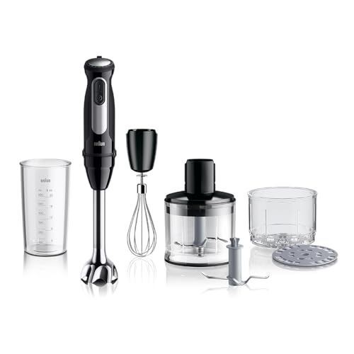 ブラウン ハンドブレンダー マルチクイック5 Pro MQ55254M つぶす 混ぜる 泡立てる きざむ みじん切り 粗みじん切り 砕く 時短 離乳食 ギフト プレゼント 400W 1台7役 25段階スピード調節 ドイツ設計 簡単お手入れ ブラウン ハンドブレンダー 使い方 実物画像・外観写真