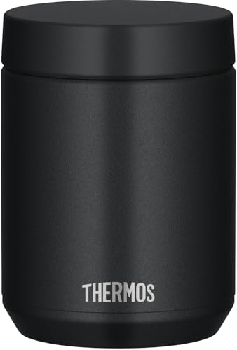【食洗機対応モデル】 サーモス 真空断熱スープジャー 500ml ブラック 全パーツ食洗機OK 保温保冷 お手入れ簡単 口当たりがやさしい丸口設計 スタンダードモデル JED-500 BK スープジャー 選び方 食洗機対応 実物画像・外観写真