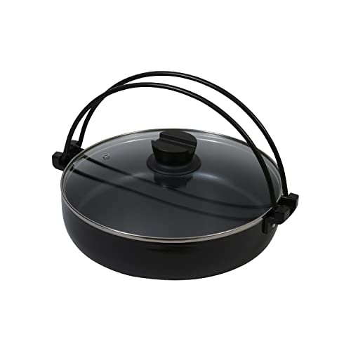 パール金属 鍋 すきやき鍋 28cm ガラス蓋付 ふっ素加工 IH対応 おうち御膳 HB-5858 パール金属 すきやき鍋 選び方 実物画像・外観写真