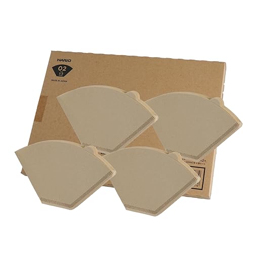 HARIO(ハリオ) 台形 コーヒーフィルター 1~4杯用 160枚入り 40枚×4個セット 日本製 FSC認証製品 ペーパー 02 M みさらし PEF-02-40M-4S-AZ+ HARIO 台形 コーヒーフィルター 選び方 実物画像・外観写真