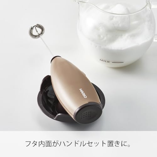 HARIO(ハリオ) クリーマー・キュート 泡立て器 ミルクフォーマー ブラウン プレゼント ギフト 贈り物 CQT-45BR 中間 画像