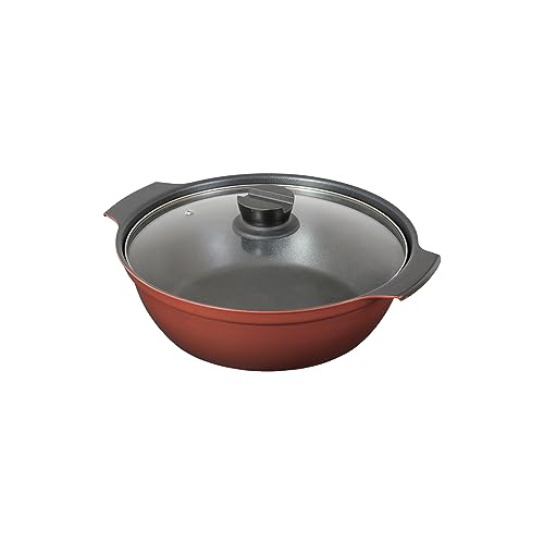 パール金属 鍋 卓上鍋 26cm ガラス蓋付 IH対応 ふっ素加工 4~6人用 旨味 HB-6965 パール金属 鍋 卓上鍋 26cm IH対応 選び方 実物画像・外観写真