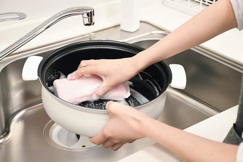 パール金属 軽量 土鍋風卓上鍋 26cm IH対応 ふっ素加工 ホワイト HC-462 中間 画像