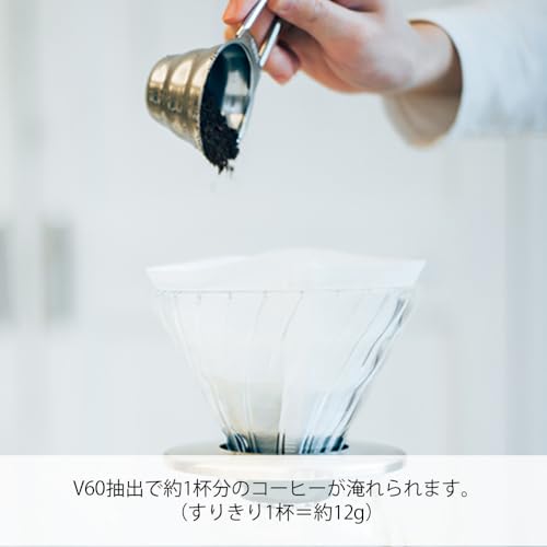 HARIO(ハリオ) V60 計量スプーン シルバー コーヒー粉すりきり12g ステンレス コーヒー メジャー 日本製 M-12SV 中間 画像
