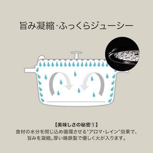 ストウブ(Staub) 「 ピコ ココット ラウンド グレー 24cm 」 大きい 両手 鋳物 ホーロー 鍋 IH対応 【シリアルナンバー付き日本正規販売品】 La Cocotte Round 40500-246 中間 画像