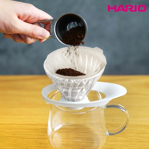 【Amazon.co.jp 限定】HARIO(ハリオ) V60 コーヒーフィルター 1~2杯用 200枚入り 40枚×5個セット Amazonオリジナルセット 日本製 FSC認証製品 ペーパー 01 W ホワイト VCF-01-40W-5S-AZ＋ 中間 画像
