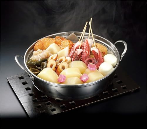 カクセー(Kakusee) 卓上鍋 ちゃんこ鍋 26cm 4~6名用 両手鍋 ガスコンロ HI対応 軽量 ガラス蓋 ステンレス製 サビにくい 四季彩 しきさい FSC-07 シルバー 中間 画像