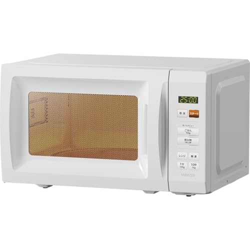 [山善] 電子レンジ 17L 単機能 一人暮らし 二人暮らし ヘルツフリー ターンテーブル オートメニュー搭載 全国対応 タイマー機能付き ホワイト YRM-HF171(W) [山善] 電子レンジ 17L 単機能 実物画像・外観写真