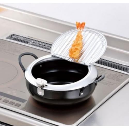 和平フレイズ 燕三条製 蓋付 鉄 天ぷら鍋 20cm 温度計付 IH対応 ガス 揚げ鍋 揚げ物 鍋 天麩羅 油切り 日本製 燕三条いいもの小路 TM-9467 最後 画像