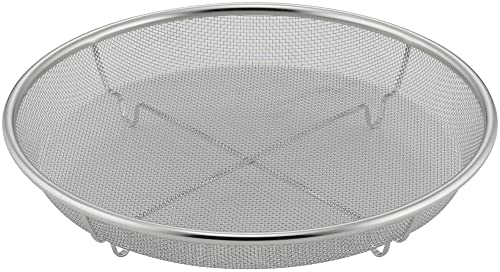 下村企販 フライパンで使える 蒸しざる 25cm 【日本製】 食洗機対応 フライパンで手軽に蒸し料理 水切れがいい 14メッシュ 脚付き 肉まん 焼売 そうめん とうもろこし 蒸し器 ステンレス 燕三条 43201 蒸しざる 使い方 実物画像・外観写真