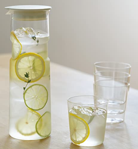 HARIO(ハリオ) 冷水筒 耐熱ガラス製 フリー ポット・ホールド 1000ml ホワイト 日本製 麦茶 ボトル お茶 冷蔵庫 6FP-10-W 最後 画像