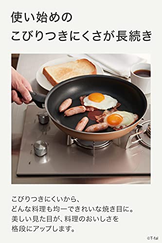 【オンライン限定】 ティファール フライパン 20cm ガス火専用 PFOAなどの有害物質不使用 こびりつきにくさ長持ち 「ハニーゴールド フライパン」 B58602 最後 画像