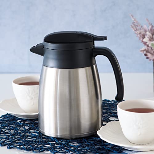 アトラス 保冷ポット 保温ポット 1.1L 圧抜き弁あり 超軽量 節電 省エネ 広口 卓上ポット ステンレスポット 魔法瓶 保温 保冷 真空断熱二重構造 コンパクト 洗いやすい シルバー AVTP-1100SV 最後 画像