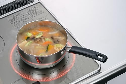 カクセー 四季彩 IH対応 ステンレス製 深型雪平鍋 20cm 注ぎ口 目盛り付き FSC-12 最後 画像