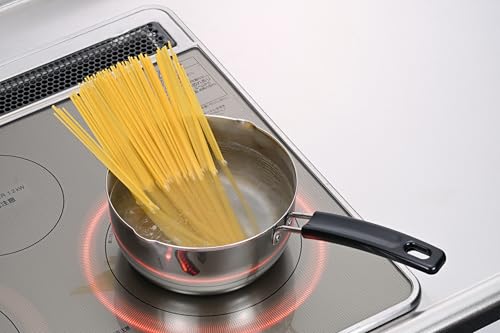 カクセー 四季彩 IH対応 ステンレス製 深型雪平鍋 20cm 注ぎ口 目盛り付き FSC-12 中間 画像