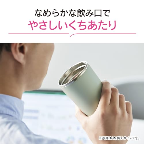 象印 水筒 400ml 【持ち運べるタンブラー】 食洗機対応 シームレスせん 洗う点数2点 ハンドルつき 保温・保冷 キャリータンブラー アーバンブルー SX-JS40-AM 中間 画像