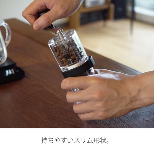 HARIO(ハリオ) コーヒーミル・スマートG セラミック臼 透明 クリア コーヒー豆 24g 2杯用 MSGN-2-T 中間 画像