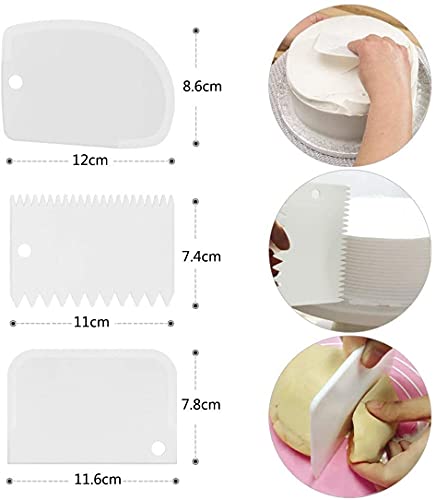 ケーキ 回転台 ケーキ 台 絞り口金セット 21個セット 絞り袋 絞り口金 ケーキ作り用 ターンテーブル ベーキング ツール デコレーション用 ケーキスタンド 目盛り PPプラスチック 滑り止め 中間 画像