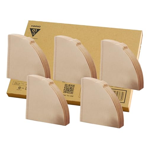 【Amazon.co.jp 限定】HARIO(ハリオ) V60 コーヒーフィルター 1~2杯用 200枚入り 40枚×5個セット Amazonオリジナルセット 日本製 FSC認証製品 ペーパー 01 M みさらし VCF-01-40M-5S-AZ＋ HARIO V60 コーヒーフィルター 1~2杯用 200枚 実物画像・外観写真