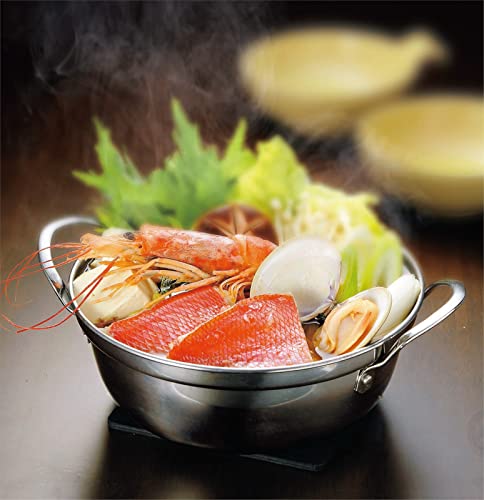 カクセー(Kakusee) 卓上 こぶり鍋 18cm 1~2人用 サビにくい ステンレス製 両手鍋 ガラス蓋付き 小さめ 軽量 ガスコンロ IH対応 四季彩 FSC-01 シルバー (× 2) 中間 画像