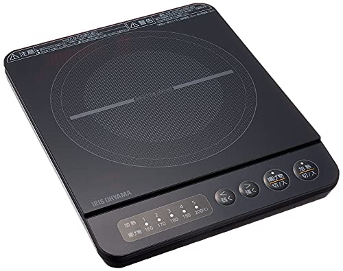 アイリスオーヤマ クッキングヒーター IHコンロ 1000W 卓上 小型 5段階火力調整 揚げ物 デザイン 簡単お手入れ 1口 IHクッキングヒーター 一人暮らし 二人暮らし 買い足し 家庭用 IHK-T38-B ブラック アイリスオーヤマ クッキングヒーター 選び方 実物画像・外観写真