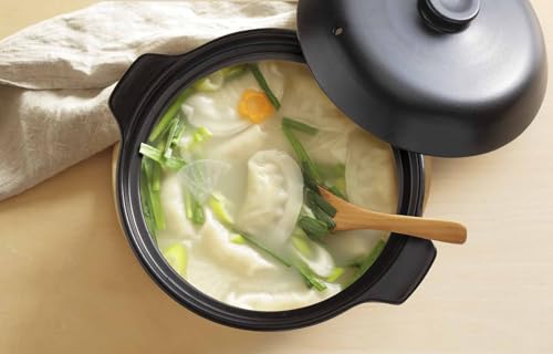 イシガキ IH & 直火 対応 吹きこぼれにくい 土鍋 モダン 9号(4～5人用) 4377 中間 画像