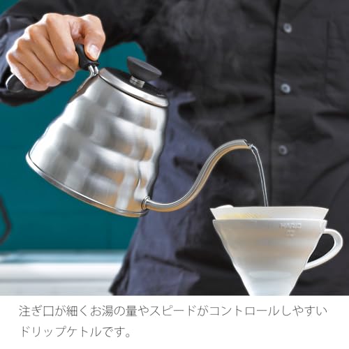 HARIO(ハリオ) V60 ドリップケトル・ヴォーノ 実用容量800mL 直火/IH対応 ヘアラインシルバー 日本製 プレゼント ギフト 贈り物 VKBR-120-HSV 中間 画像