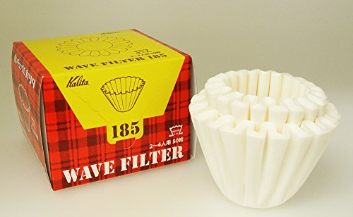 カリタ Kalita うまみを引き出す コーヒー ペーパー フィルター ウェーブフィルター 2~4人用 KWF-185 150枚(50×3) ホワイト #22210 おしゃれ キャンプ アウトドア 喫茶店 アンティーク 結婚 祝い プレゼント 誕生日 女性 男性 還暦 退職 記念日 ギフト 贈り物 還暦 敬老 最後 画像