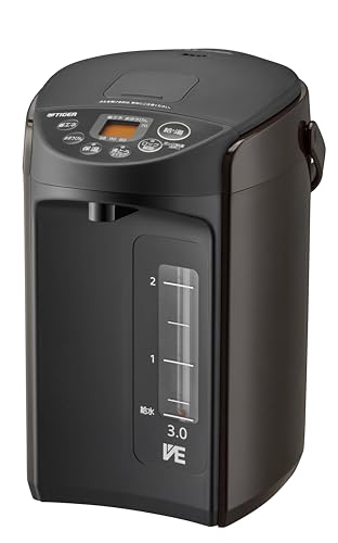 【WEB限定】タイガー魔法瓶 (TIGER) 電気ポット 節電 VE 保温 安全構造 とく子さん 3.0L ブラウン PIQ-N300T 電気ポット 節電 選び方 実物画像・外観写真