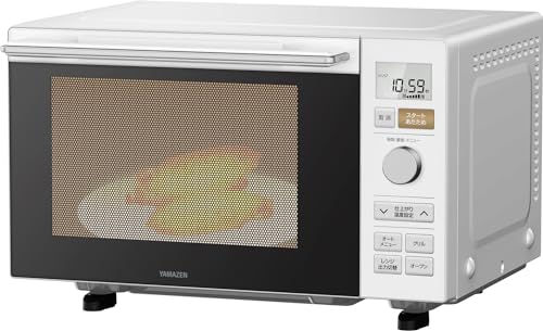 [山善] 電子レンジ オーブンレンジ 18L 一人暮らし 二人暮らし フラットテーブル トースト機能付き オーブン機能付き 自動メニュー18種類 簡単お手入れ グリル機能 ホワイト YRP-F181TV(W) 山善 オーブンレンジ 18L 選び方 実物画像・外観写真
