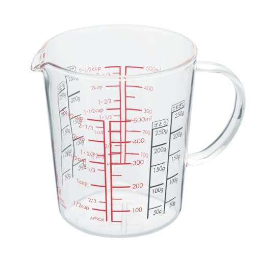 HARIO(ハリオ) メジャーカップ ワイド 耐熱ガラス 取っ手付 マルチ 500ml 日本製 CMJW-500 HARIO(ハリオ) メジャーカップ ワイド 耐熱ガラス 取っ手付 マルチ 500ml 日本製 CMJW-500 実物画像・外観写真