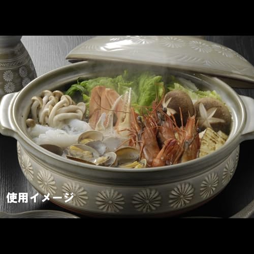 【正規品】 萬古焼 銀峯 土鍋 (深鍋) 6号 1人用 花三島 直火対応 保温性 日本製 21061 最後 画像