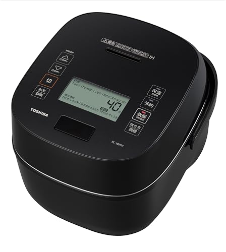 TOSHIBA(東芝) 炊飯器 炎匠炊き 5.5合 RC-10VSV(K) グランブラック 真空圧力IH rice cooker 日本製 真空ひたし 真空保温白米40時間 TOSHIBA 東芝 炊飯器 炎匠炊き 5.5合 RC-10VSV(K) グランブラック 実物画像・外観写真